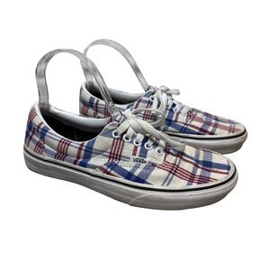 Vans Era Plaid Low Top Sneakers Women's 8 US Men's 6.5 US Red Blue White Canvas‎